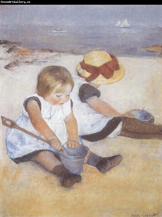 Mary Cassatt Two Children on the Beach